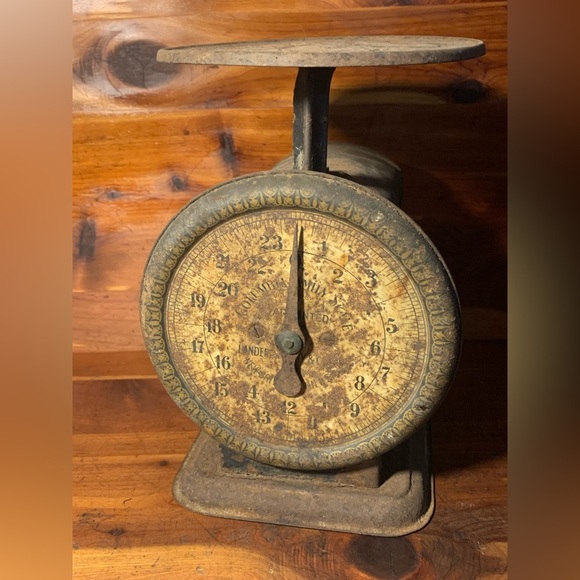 Vintage Columbia Family Scale~ 24lbs~ Landers, Garry & Clark- Barn Find!! - Picture 1 of 10
